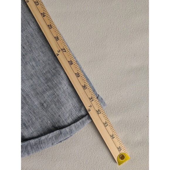 Philosophy Linen Pants Chambray Blue Size Small Mid Rise Summer Spring - Picture 7 of 9